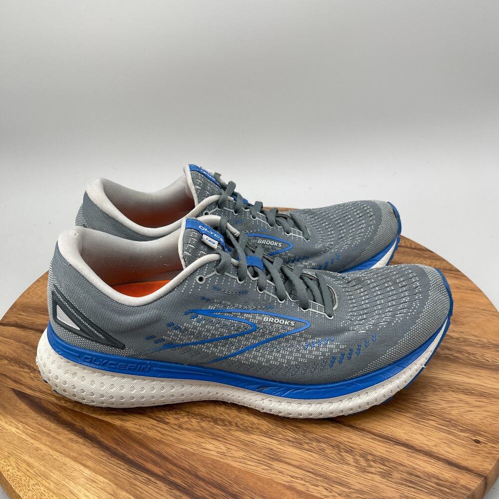 Brooks Glycerin 19 Shoes Mens Size 11.5 D Gray Running Comfort Walking Sneakers